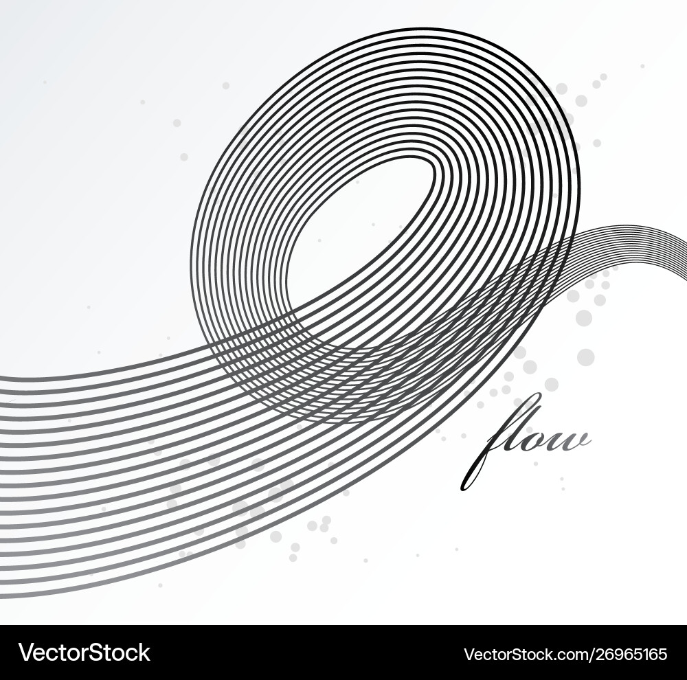 Abstract lines in 3d motion dimensional Vector Image