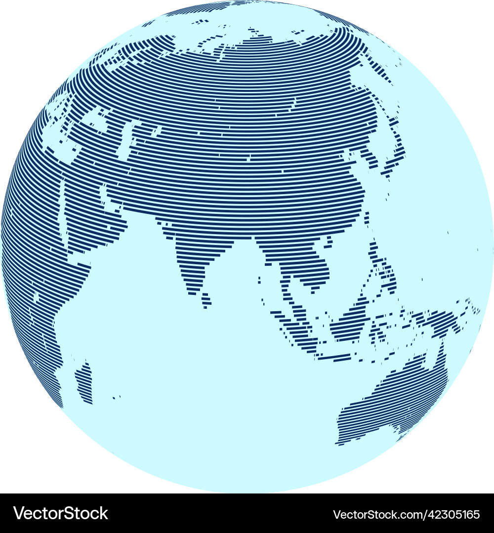 Abstract world map with lines on globe Abstract world map with lines on globe vector image