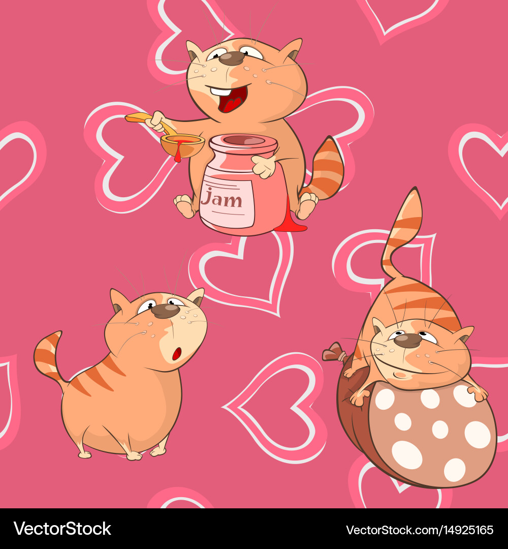 Background with cats seamless pattern Vector Image