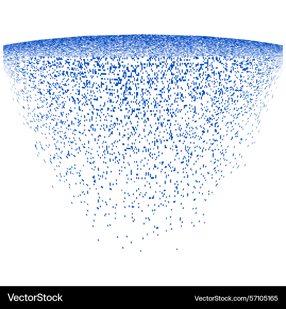 Blue particle gradient dots density shape Blue particle gradient dots density shape vector image