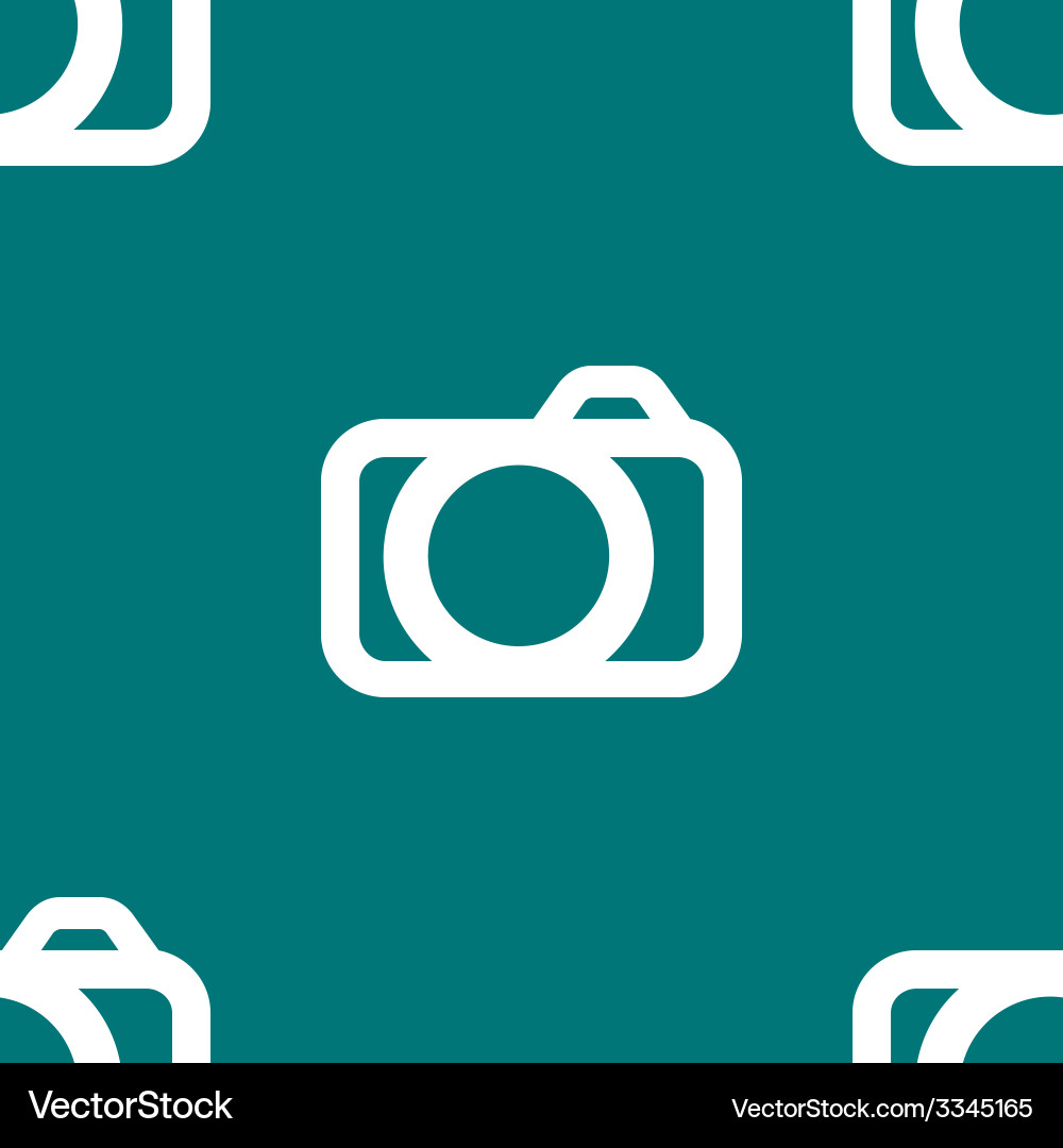 Camera web icon flat design seamless pattern vector image