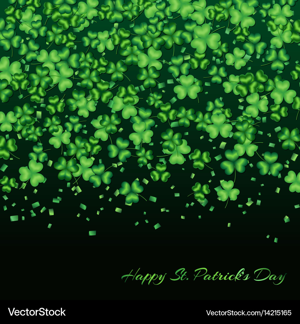 Clover background green Royalty Free Vector Image