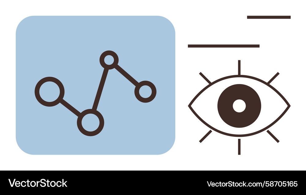 Data Insights & Analytics Network Vector Image