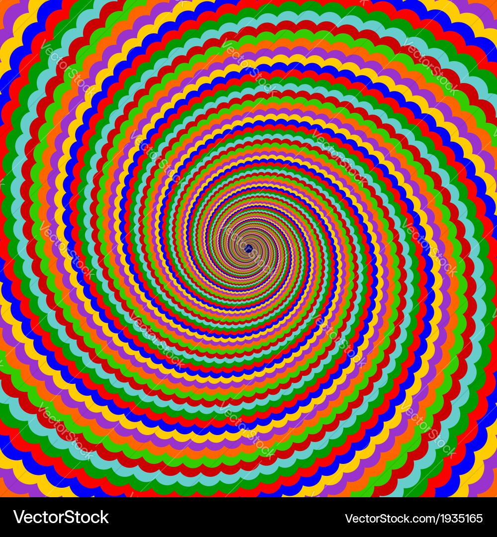 Design multicolor twirl rotation background Vector Image