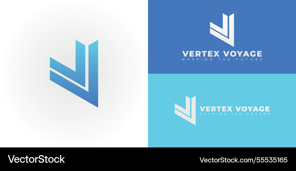 Dynamic logo design features the initials vv Dynamic logo design features the initials vv Vector Image