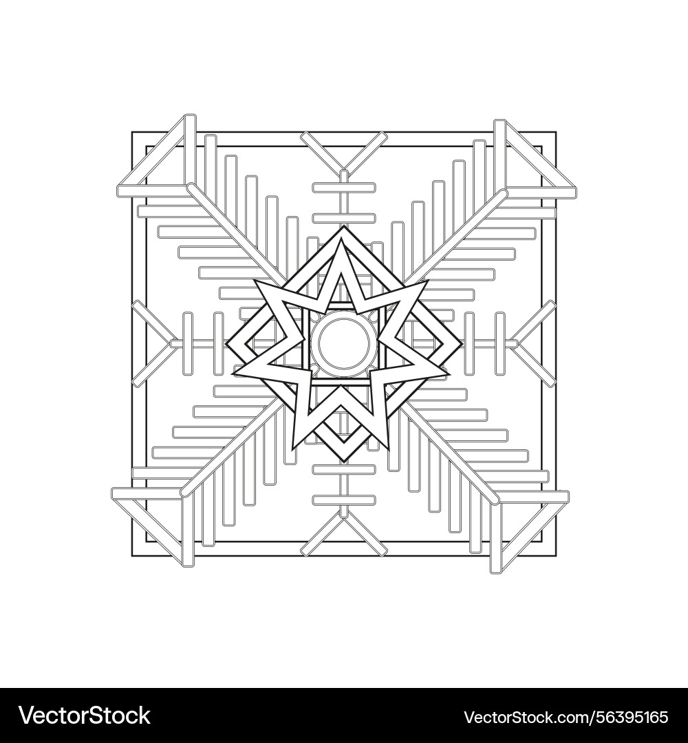 Geometric pattern icon abstract symmetric shape Vector Image