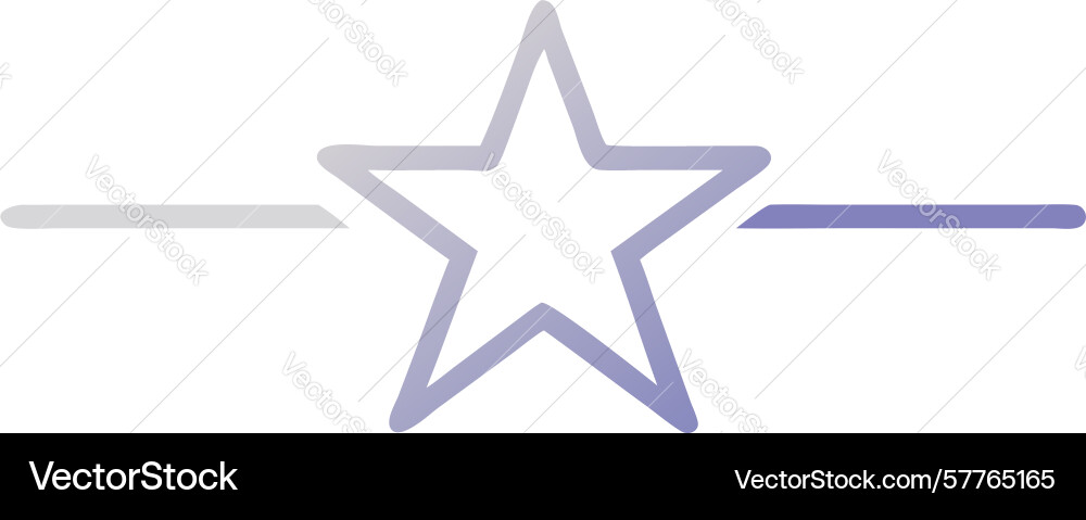 Gradient star outline icon for modern ui elements Vector Image