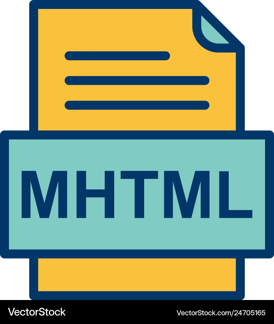 Mhtml file document icon Vector Image