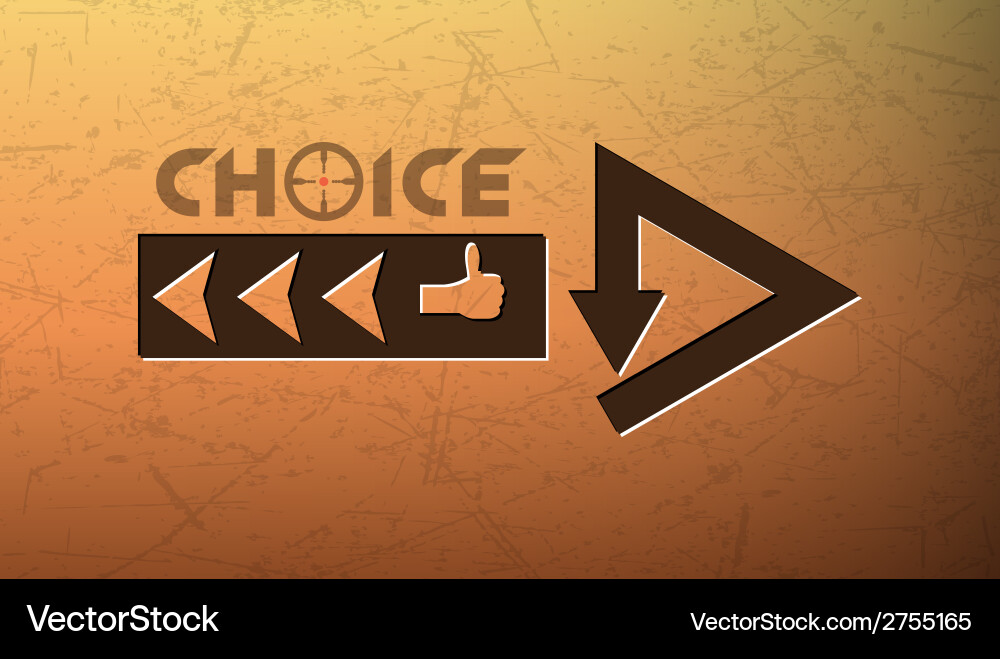 Problem of choice Vector Image