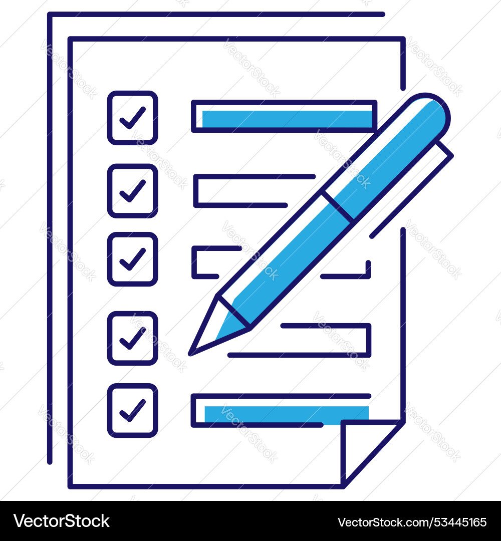Project checklist task tracker icon productivity vector image