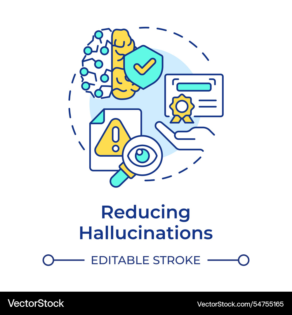 Reducing inaccurate responses multi color concept Reducing inaccurate responses multi color concept vector image