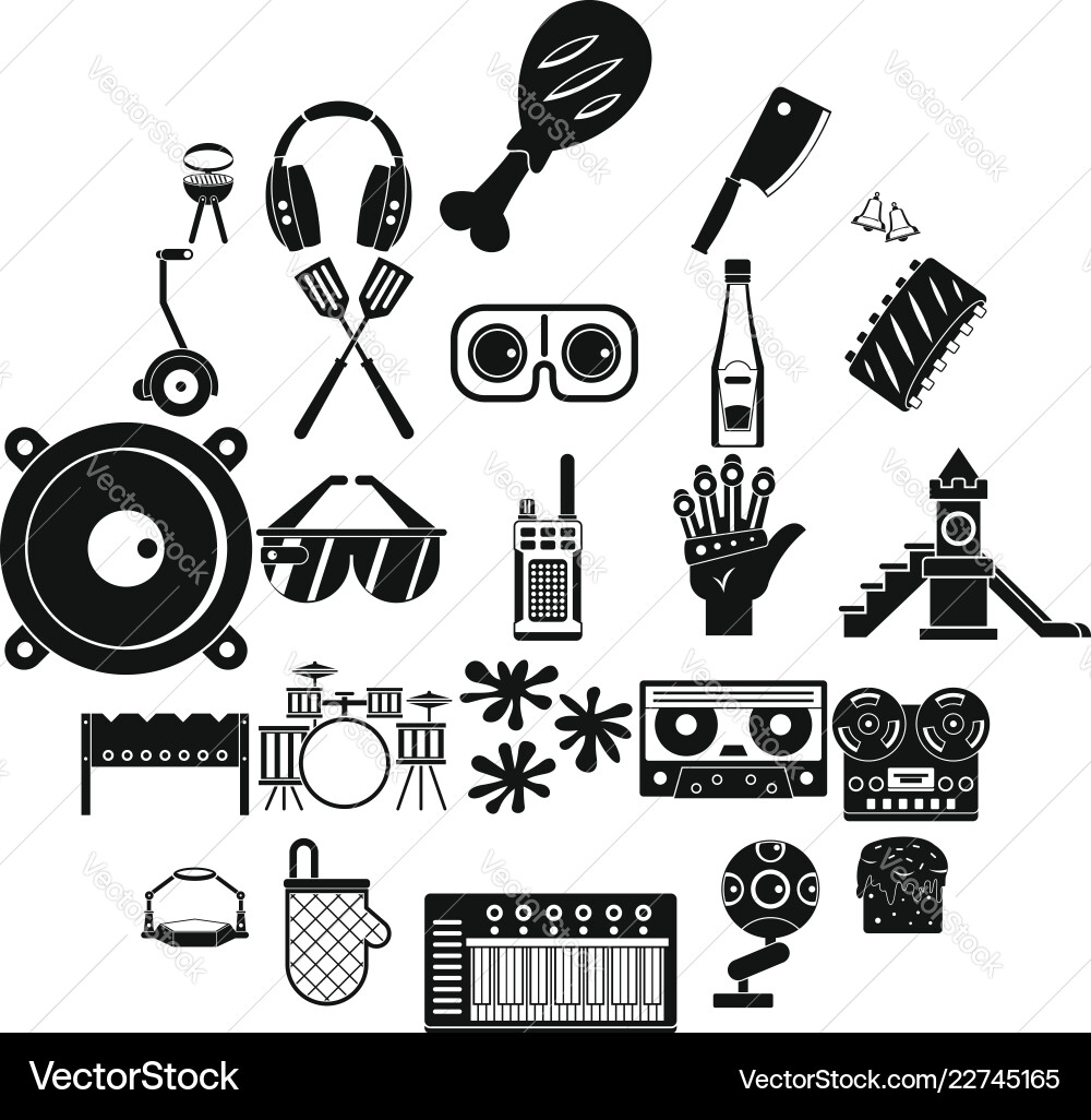Sentiment icons set simple style Sentiment icons set simple style vector image