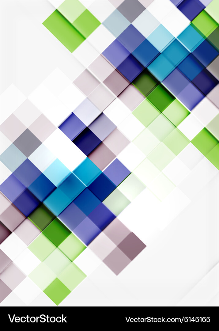 Square shape mosaic pattern design universal vector image