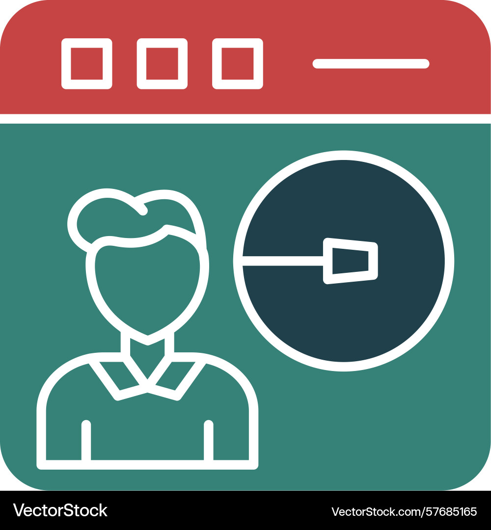 Userinput glyph multi color icon Vector Image