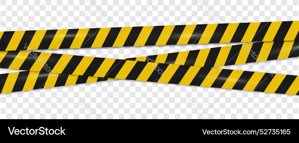 Warning tape with yellow and black stripes Warning tape with yellow and black stripes vector image