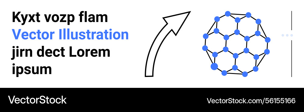 Arrow pointing to a geometric network structure Arrow pointing to a geometric network structure vector image