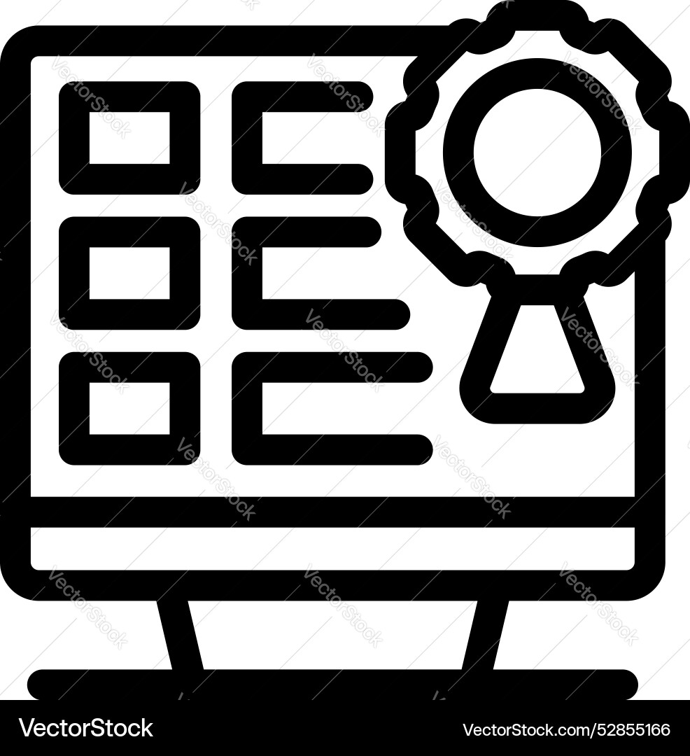 Computer showing quality control with check marks Computer showing quality control with check marks vector image