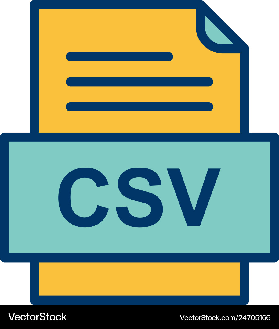 Csv file document icon vector image