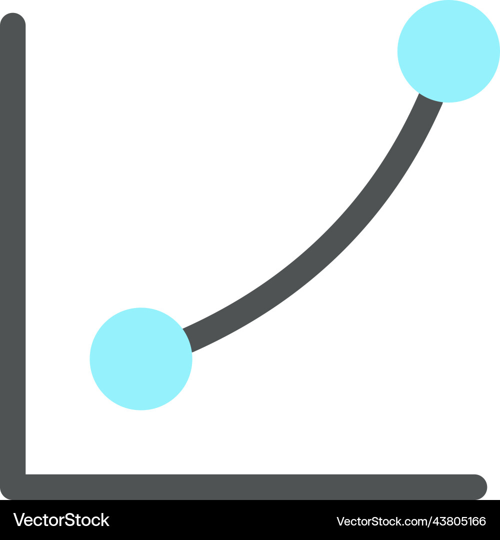 Curves tool flat color ui icon Curves tool flat color ui icon Vector Image