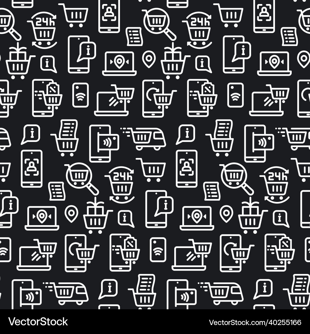 E-commerce seamless pattern E-commerce seamless pattern vector image