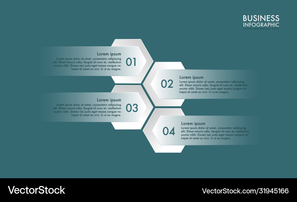 Infographic arrow with numbers on green background Vector Image