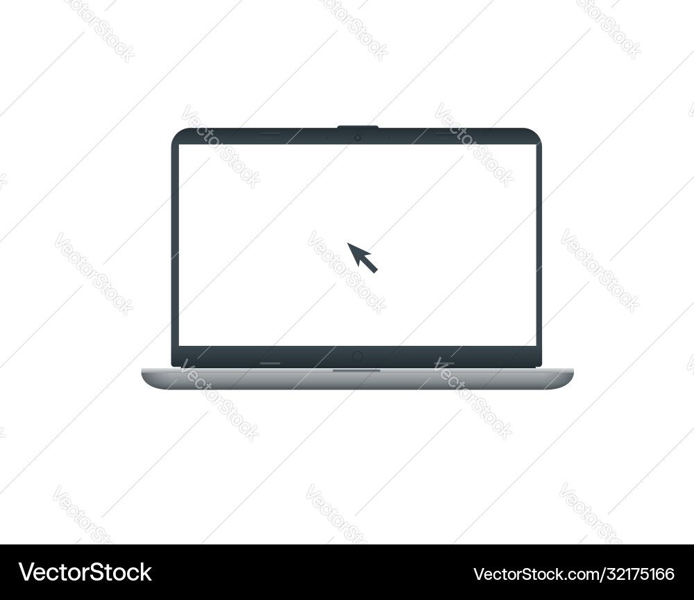 Laptop mock up empty template Laptop mock up empty template Vector Image