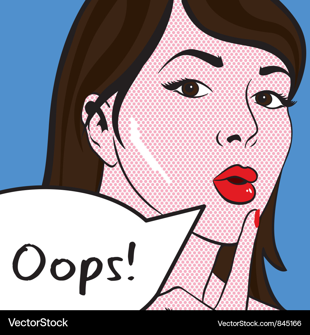 Oops! Girl vector image
