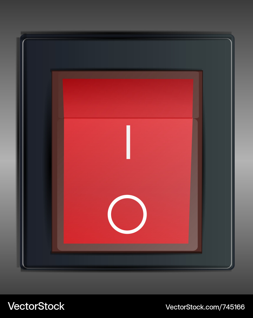 Red Toggle Switch Vector Image