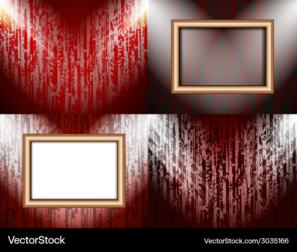 Set of colorful abstract backgrounds and frames Vector Image