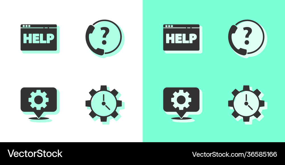 Set time management browser help location vector image