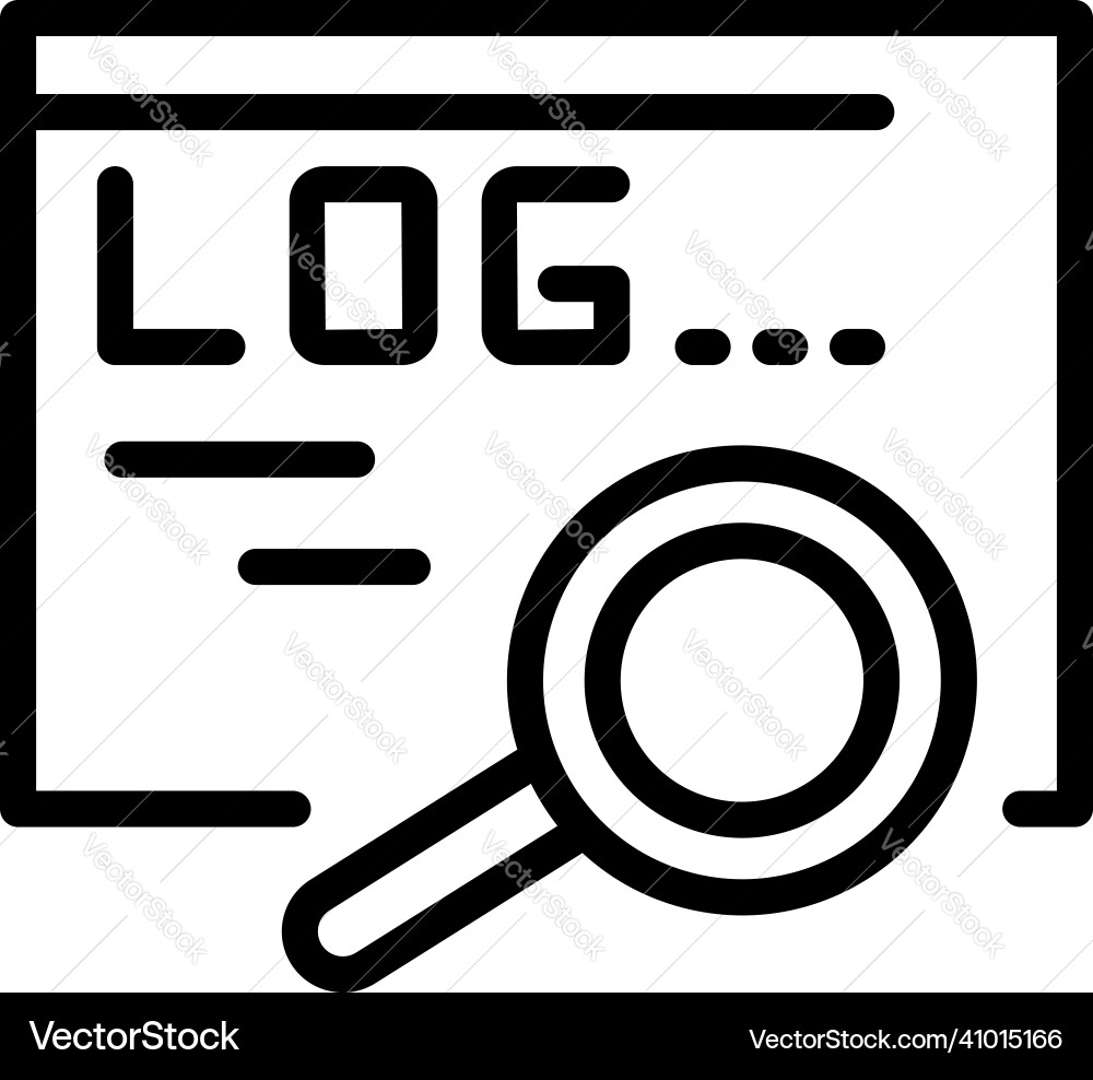 Web log icon outline user account Web log icon outline user account vector image
