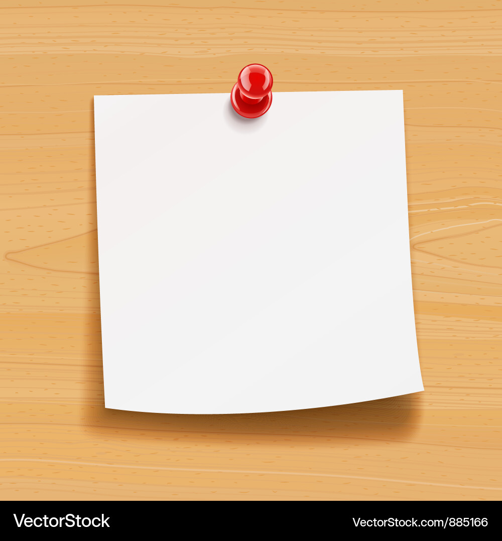 Wooden Pin Notice vector image