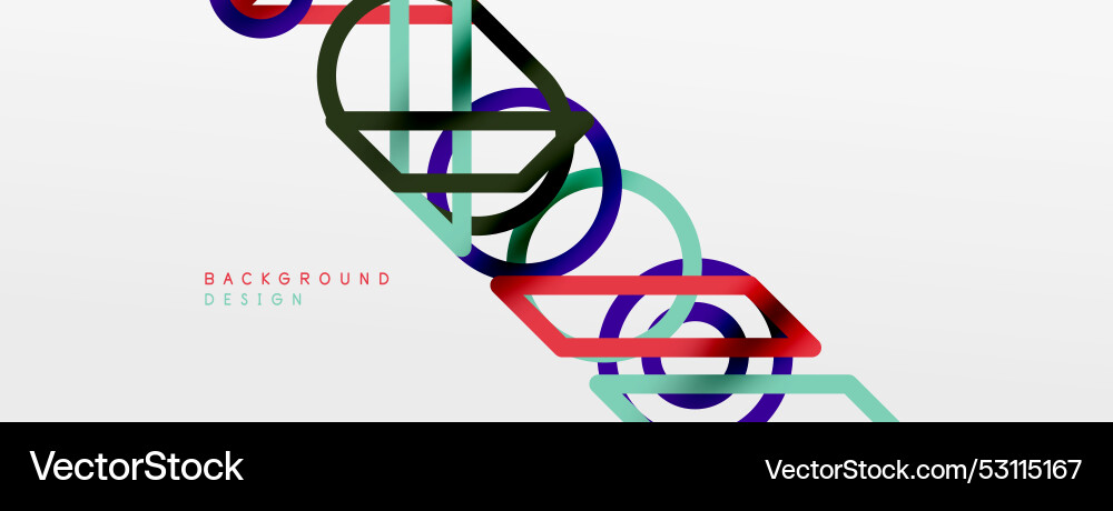 Abstract background - colorful circle lines Abstract background - colorful circle lines Vector Image