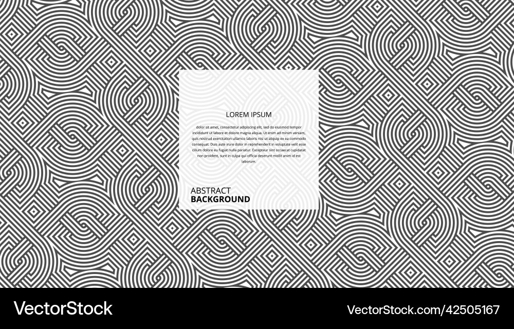 Abstract diagonal circular square lines pattern Vector Image