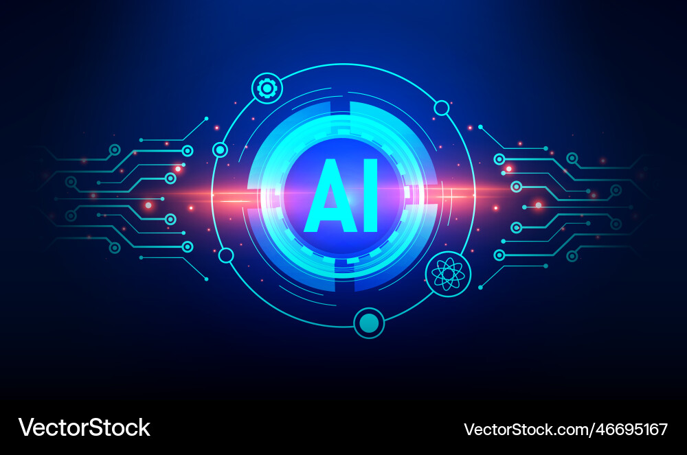 Artificial intelligence and data science icon Vector Image