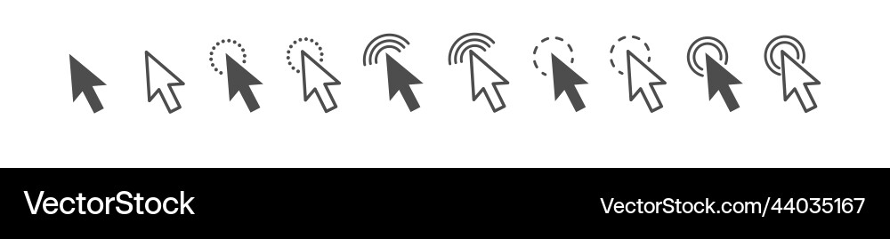 Click symbol a computer mouse with an arrow Vector Image