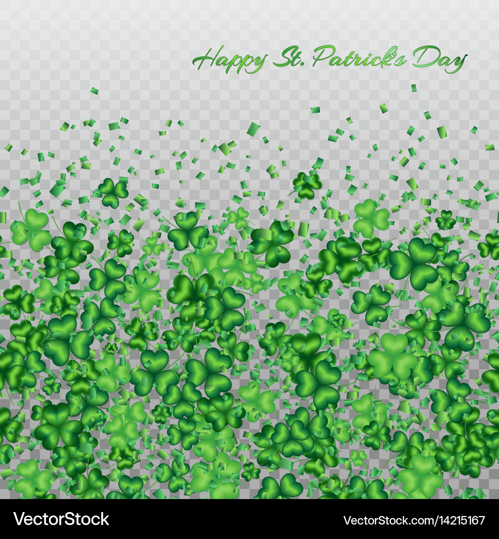 Clover pattern transparent Vector Image