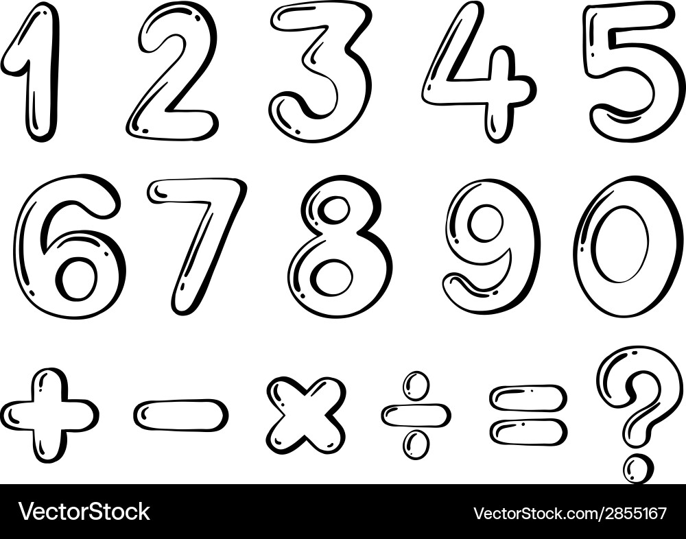 Different numerical figures Vector Image