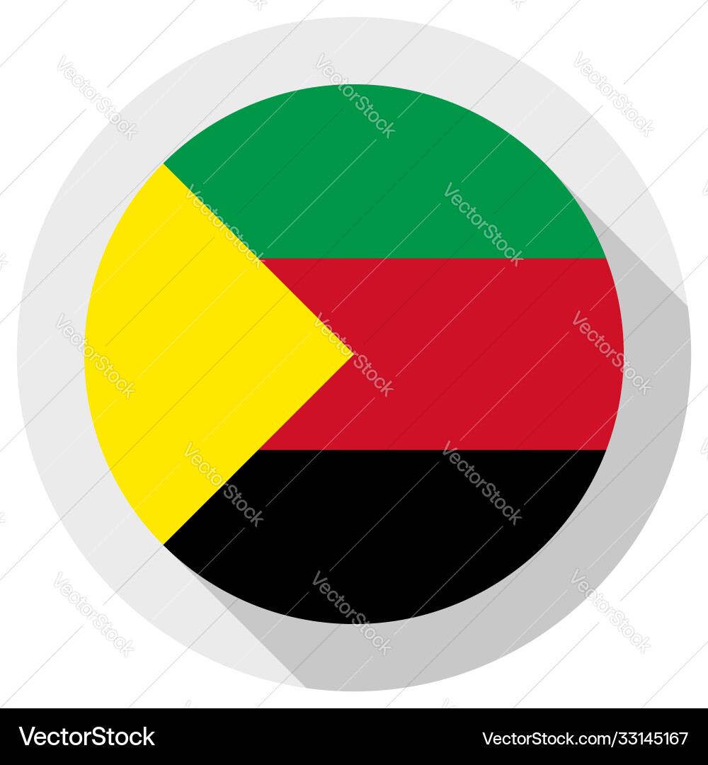 Flag azavad round shape icon on white Flag azavad round shape icon on white Vector Image