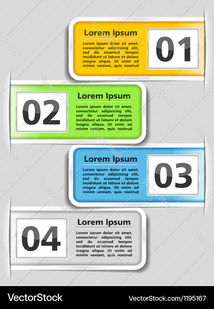 Four Element Layout Template Vector Image