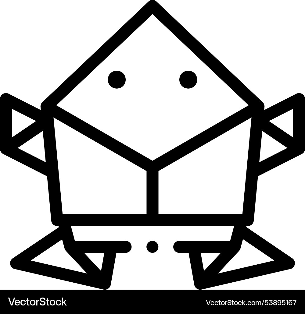 Frog icon thin linear style design isolated Vector Image