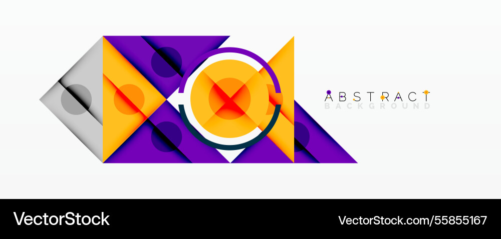 Geometric abstract design with layered triangles Vector Image