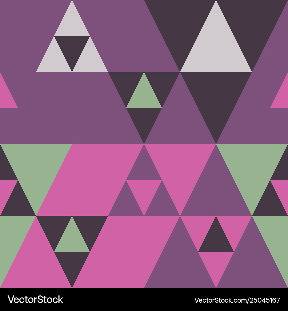 Geometric color triangles seamless pattern Vector Image