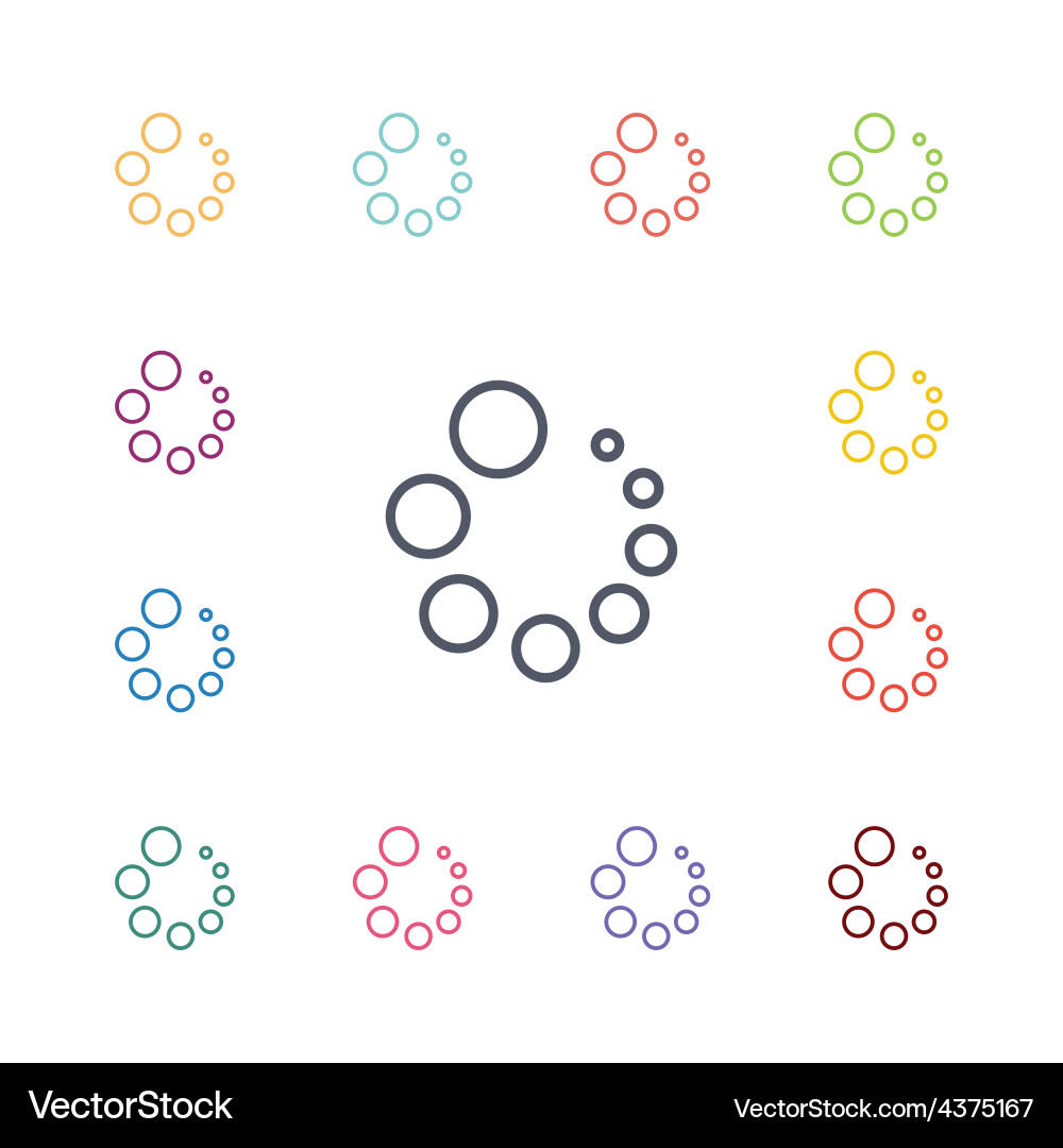 Loading Icon Set - Circular Progress Vector Image