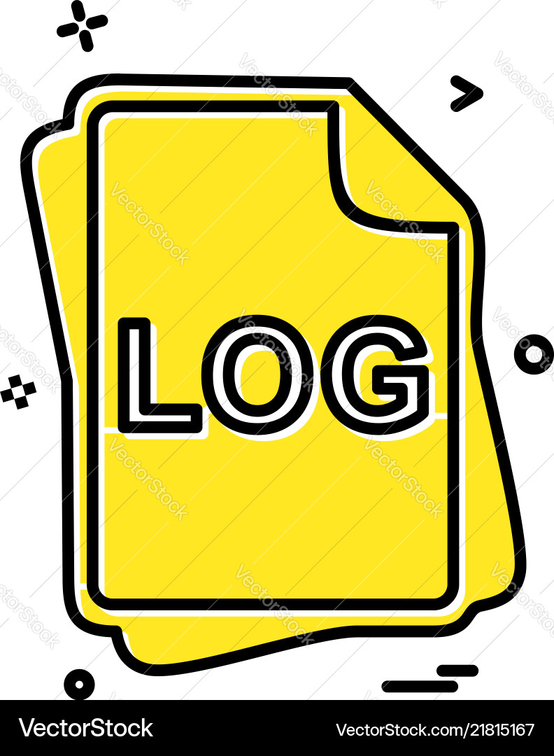 Log file type icon design Vector Image