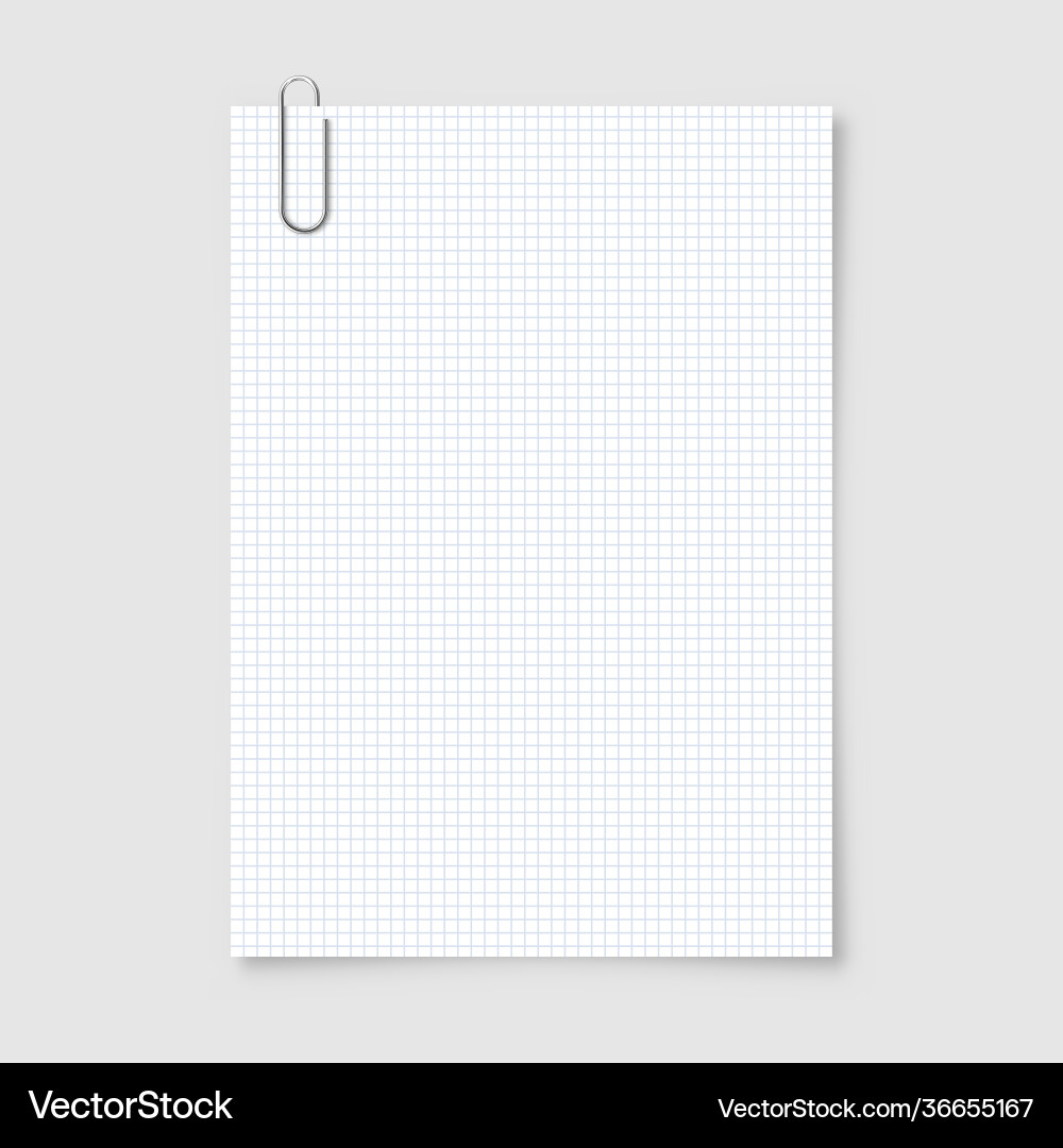Realistic blank paper sheet in a4 format Realistic blank paper sheet in a4 format vector image