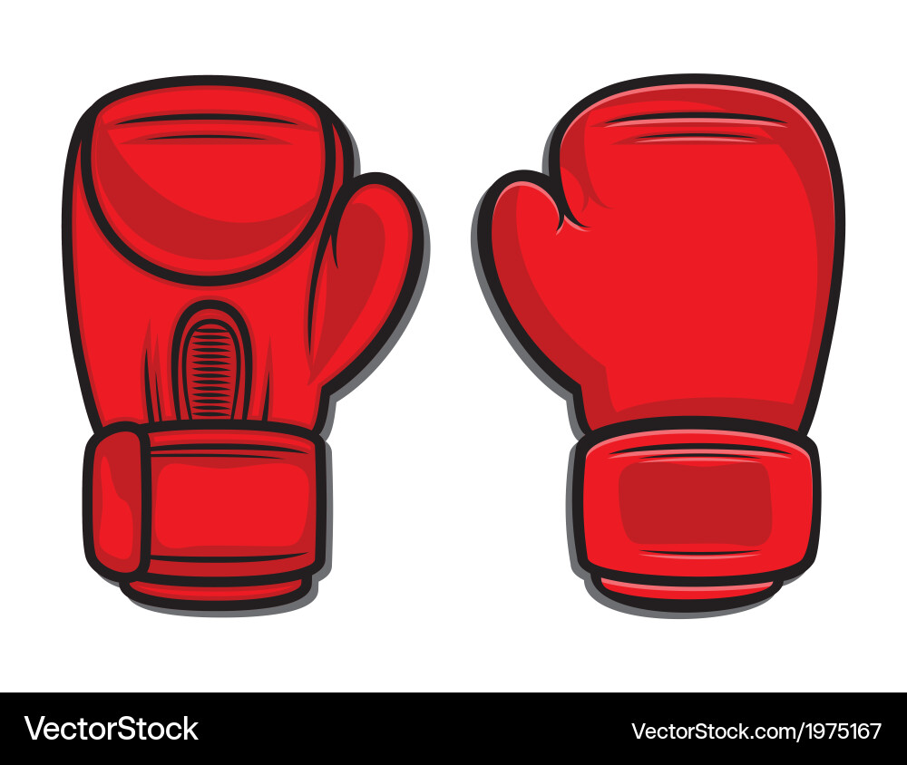 Red Boxing Gloves Royalty Free Vector Image - VectorStock
