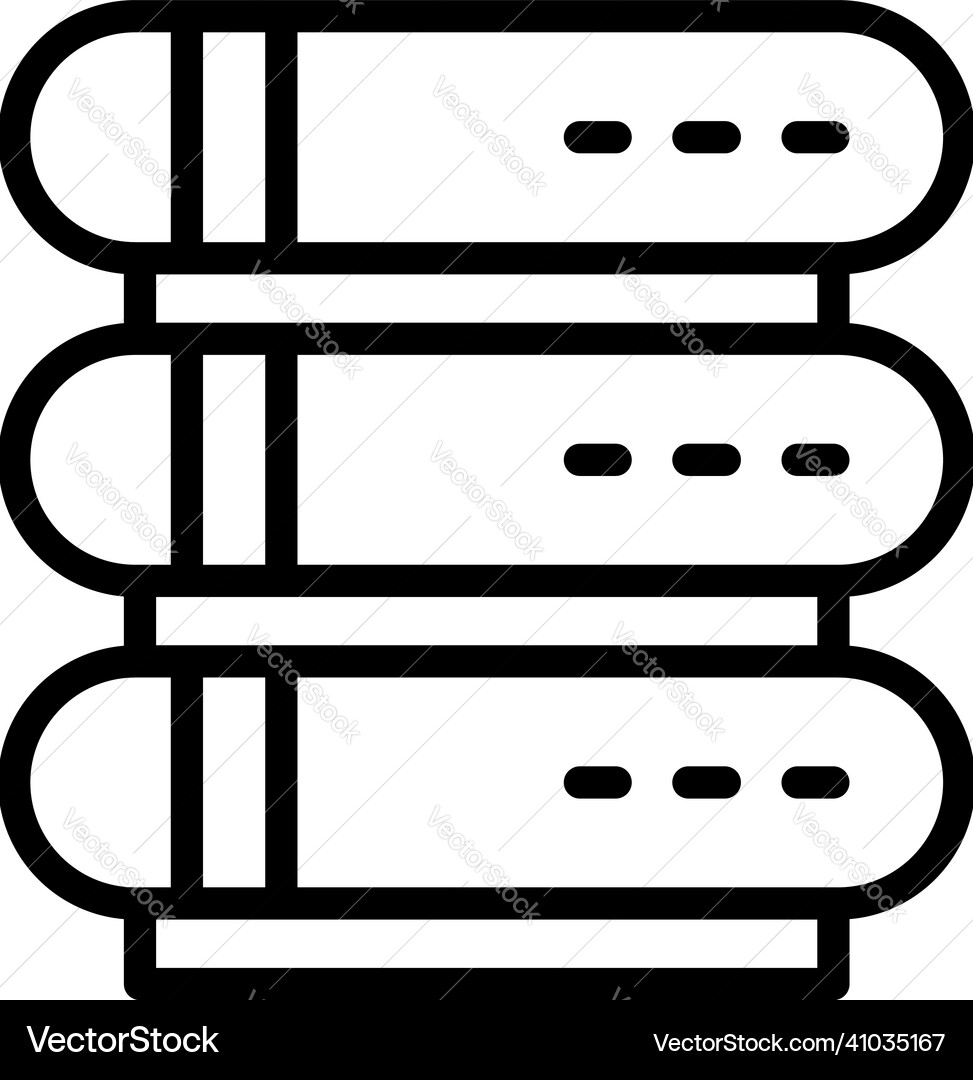Server memory icon outline dual storage Server memory icon outline dual storage Vector Image