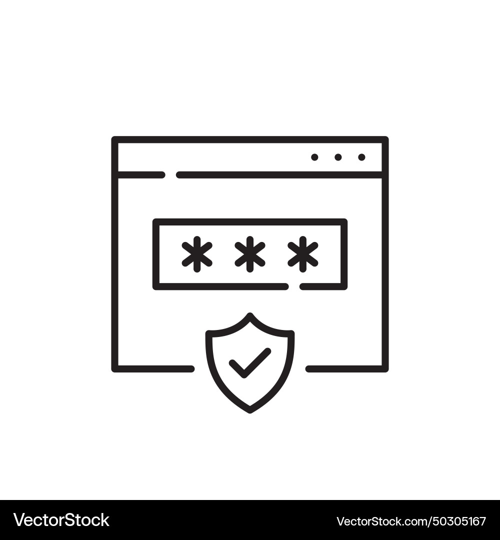 Sichere Browser-Verbindung Web-Seite Passwort vektorbild