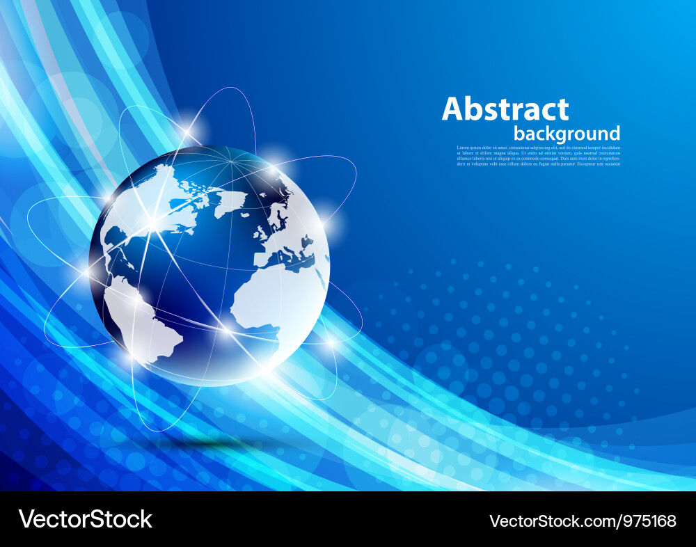 Background with globe vector image
